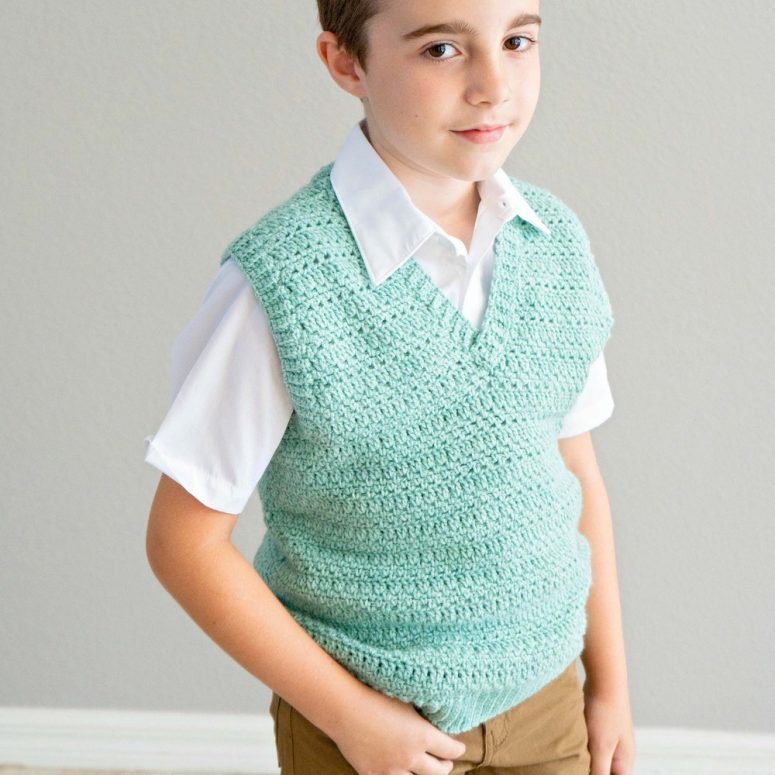 CROCHET PATTERN + VIDEO Heatherly Crochet Vest Instant Download Pdf Pattern, Child- Adult sizes, Crochet Pattern