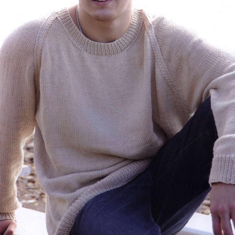 Men's Sweater KNITTING PATTERN Men's Sweater Beginner -- Dk Yarn Men's Top Pullover -- Instant PDF Download -- Gift For Him