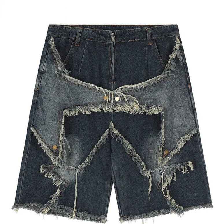 Denim star shorts new style trousers clothing shorts