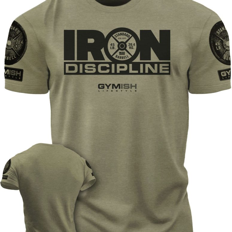 079. Iron Discipline Funny Workout Gym T-Shirt for Men