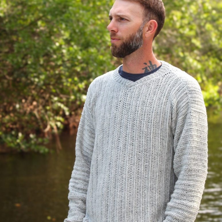 Crochet Pattern for Men Crochet Sweater Lightweight V-Neck Sweater Men's Crochet Sweater Pattern Maxwell Sweater Instant Download