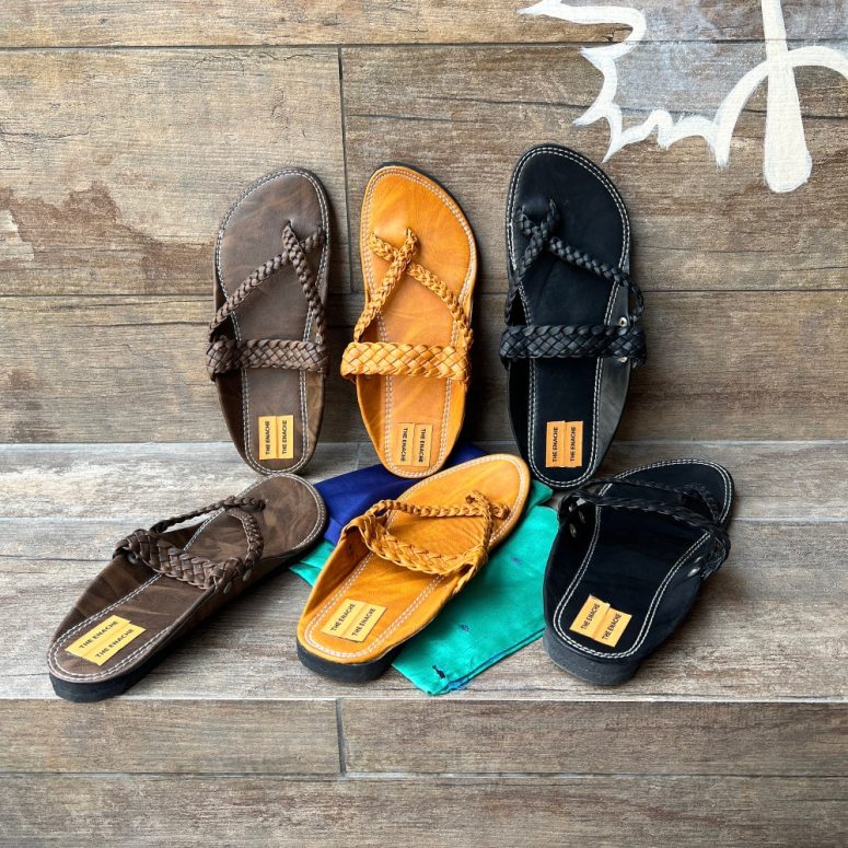 Brown Criss Cross Kolhapuri Men's Sandals | Ethnic Flats and Slides | Traditional Indian Footwear