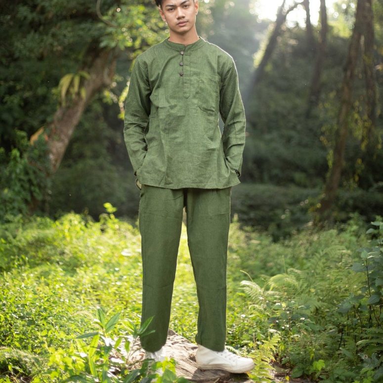 Shirt and Trouser Set | long sleeve | Hemp Cotton Pants set |Yoga |Hippie| Kurta Shirt and trouser set |Nepal Eco-Friendly | Sustainable