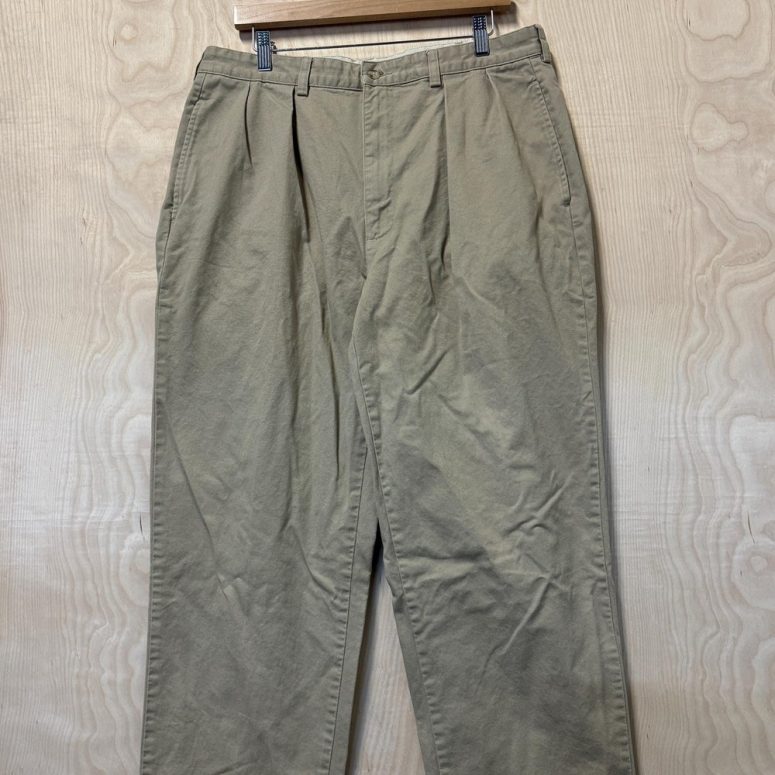 Vintage Y2K Polo Ralph Lauren Chino Tan Cotton Khaki Andrew Pant size 36 x 30