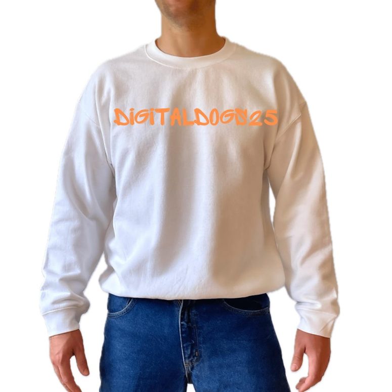 Gildan 18000 Crewneck Sweatshirt White Mockup, Male G180 Sweater Mock-up, Real Model White Mockup,Men's Basic Simple Gildan 18000 White Mock