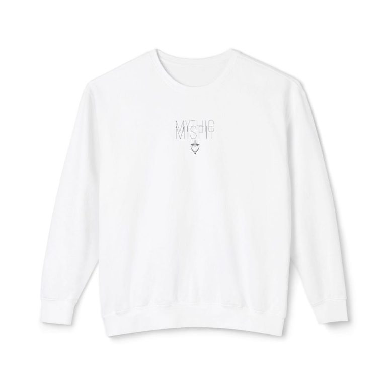Mythic Misfit Crew* Simple Comfy Clothing Design Unisex Sweatshirt, Cozy Crewneck Jumper, Soft Pullover, Minimalist Apparel, Lightweight Top