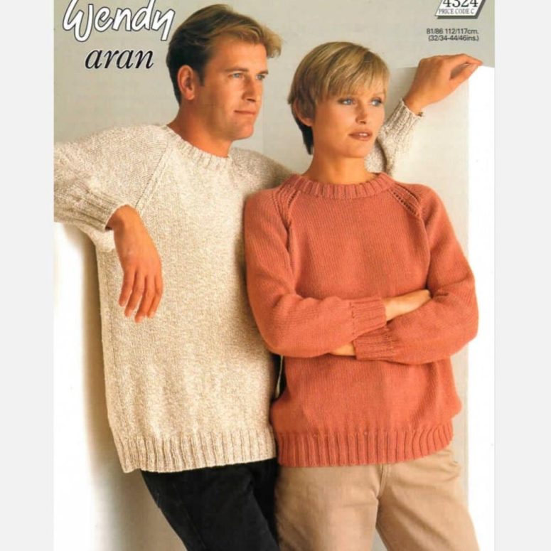 Sweater knitting pattern, women men sweater pattern pdf, knitting jumper aran Worsted pdf instant download