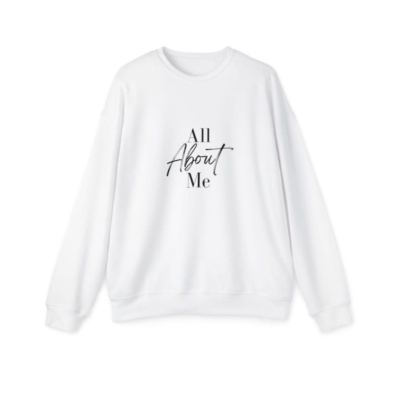 All About Me Drop Shoulder Sweatshirt, Personalized Sweater, Custom Unisex Pullover, Minimalist Statement Jumper, Black Letters Apparel