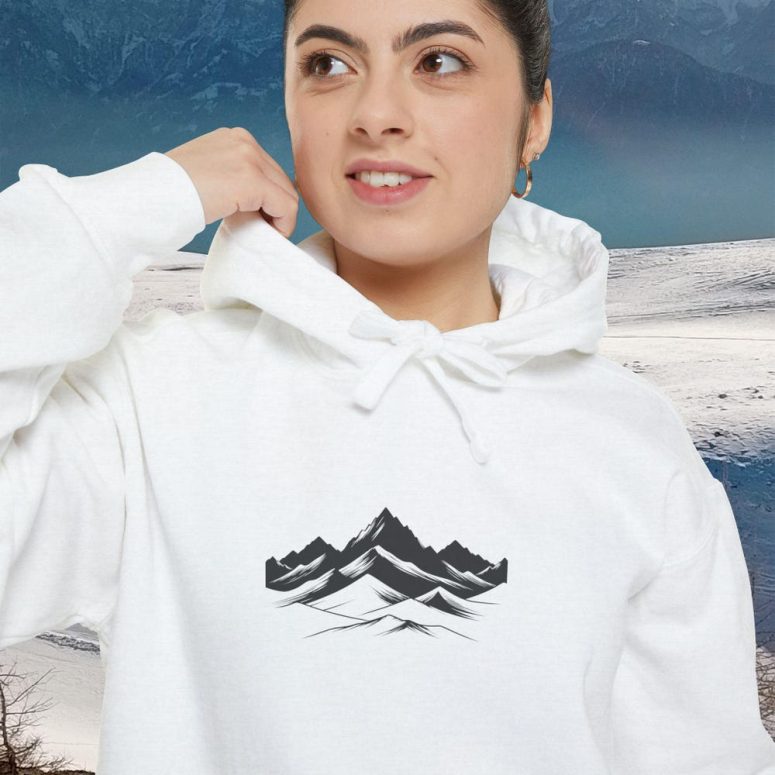 Mountain Vibes Hoodie, Simple Nature Design, Outdoor Enthusiast Gift, Soft Hooded Sweatshirt, Cozy Pullover, Mountain Lover Jacket, Unisex