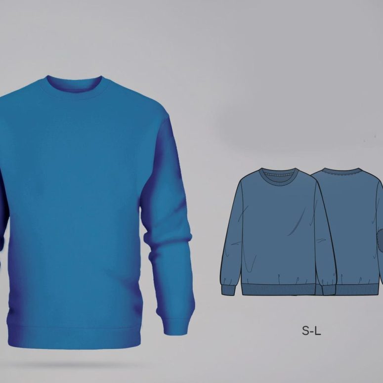 Men's Sweatshirt PDF Sewing Pattern Sizes S-L/ DIY Sweater with elbow patches/ Sewing patterns for men / Pullover Video Sewing Pattern