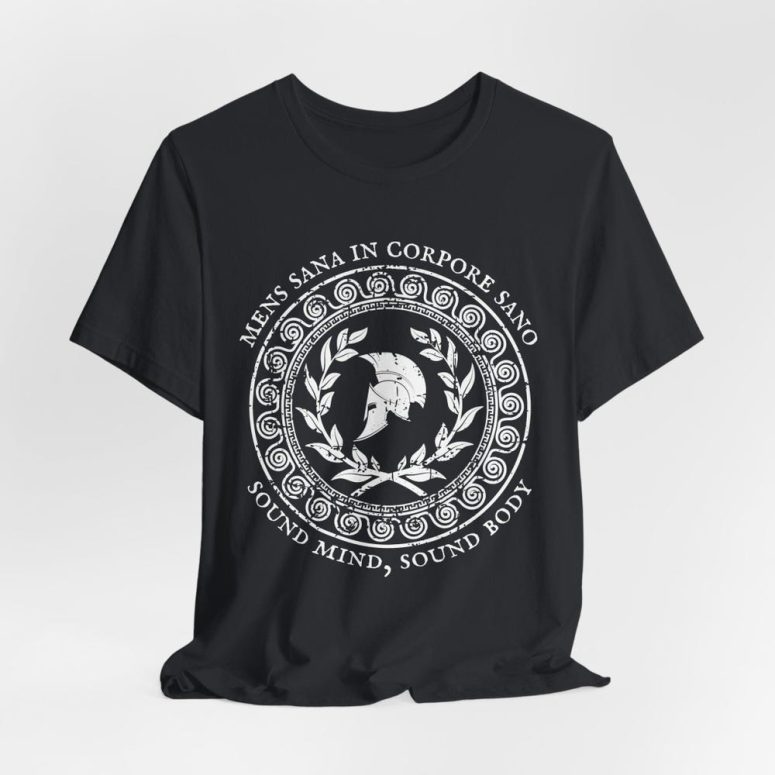 SOUND MIND Sound BODY Mens Sana In Corpore Sano Stoic Workout Tee for Fitness, Gym Shirt, Fitness Motivation, Gift for Weightlifters