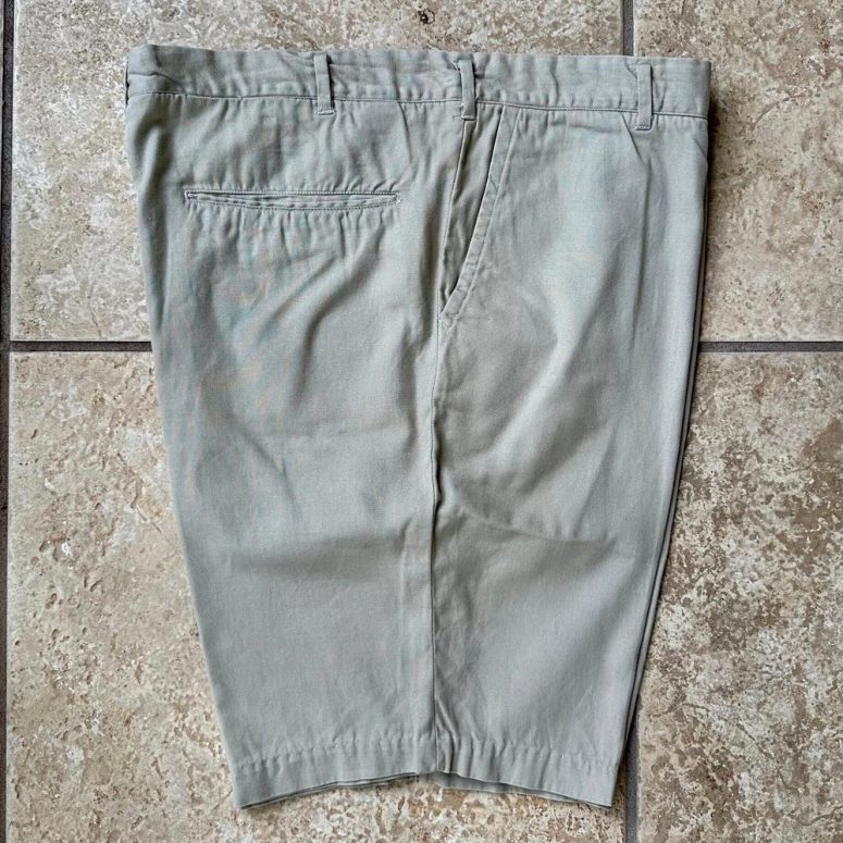 1950s Stone Cotton Twill Shorts | Size 33 | Ivy League Trad