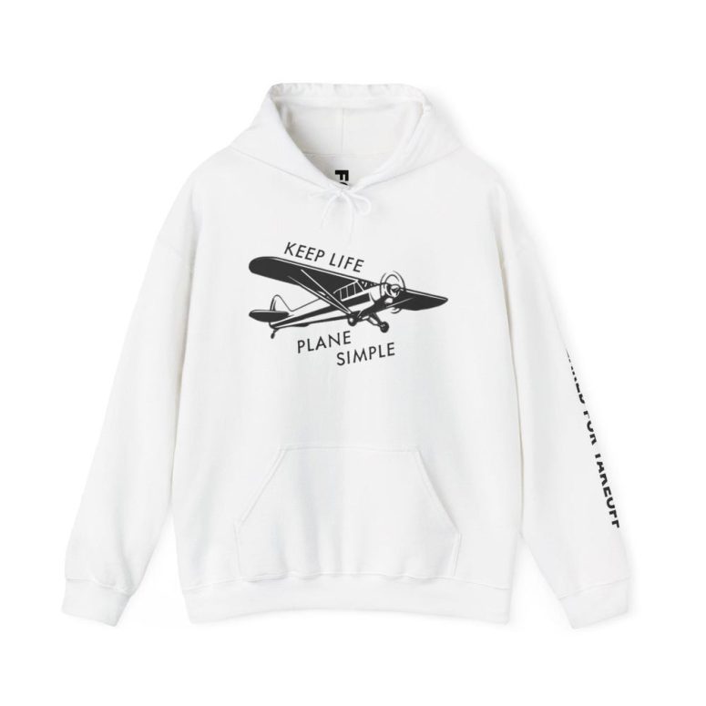Keep Life Plane Simple Hooded Sweatshirt - Unisex Aviation Style